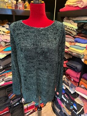 #433. 🪷 Avenue Teal Crewneck Textured Sweater. 18/20 1x